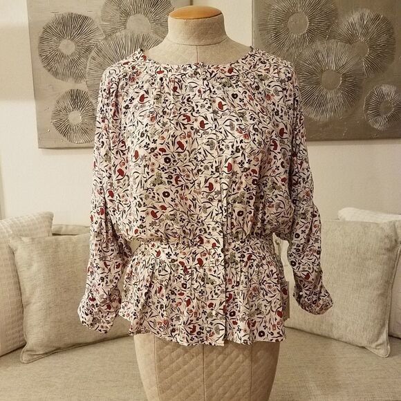 FRAME Silk Floral Kimono Top NEW - Picture 2 of 10